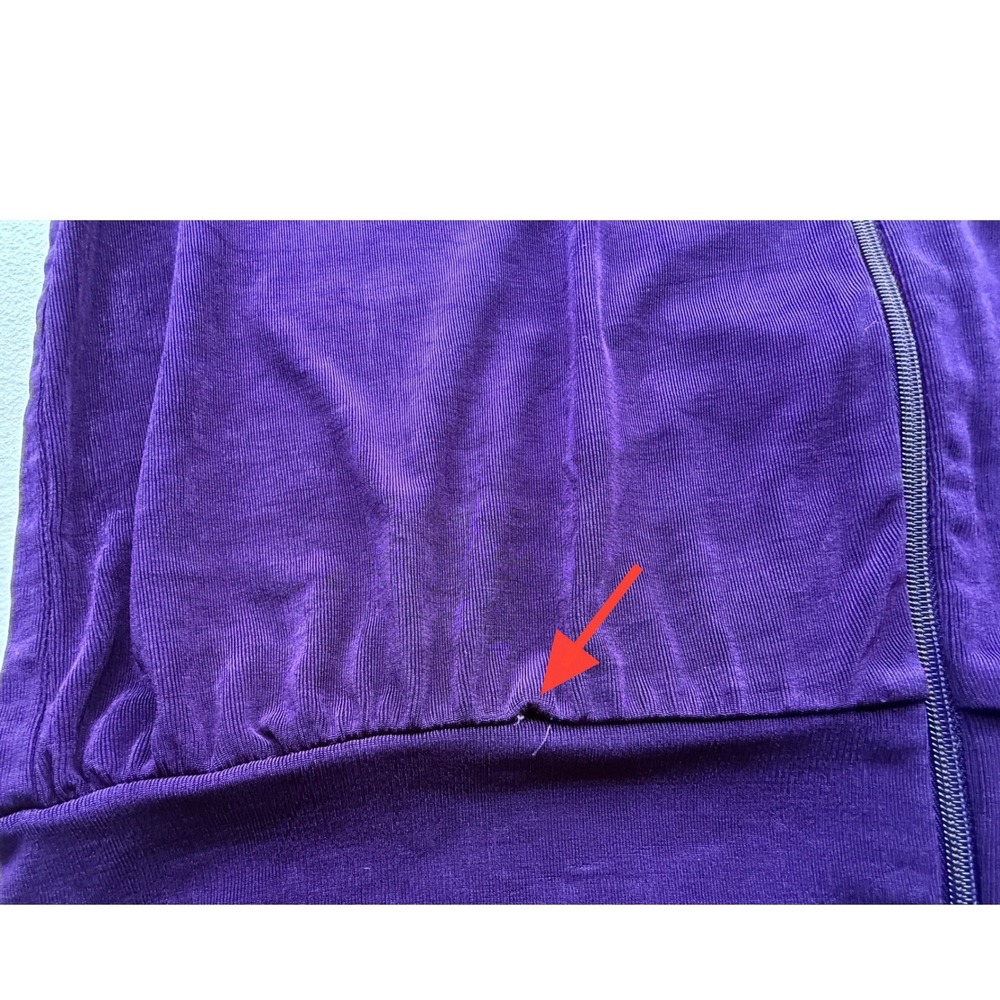 Amanda Womens Dark Purple Zip Up Jersey Knit Athletic Leisure Jacket Size L - Picture 7 of 13